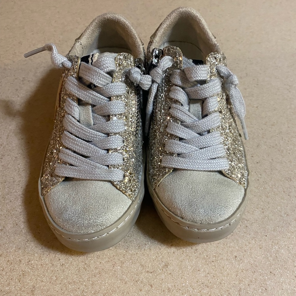 ShuShop Kids Gold Glitter Sneakers